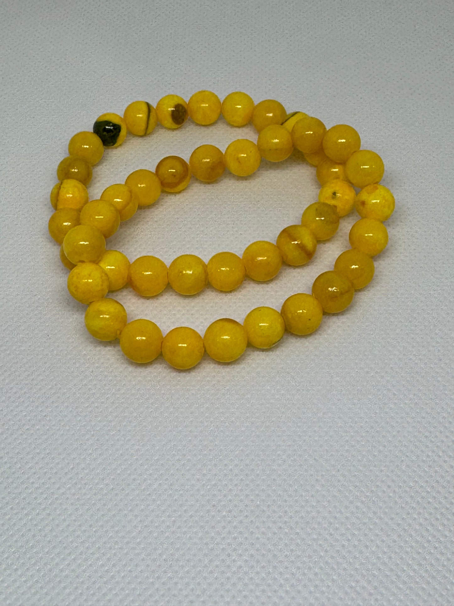 Yellow stone bead bracelets
