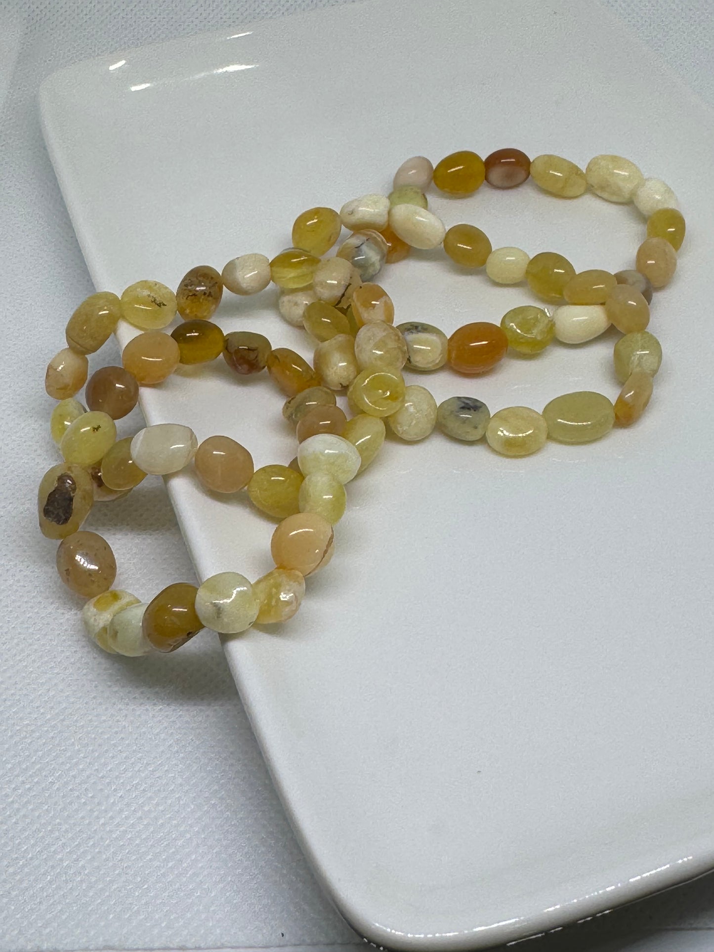 Stone bead bracelets
