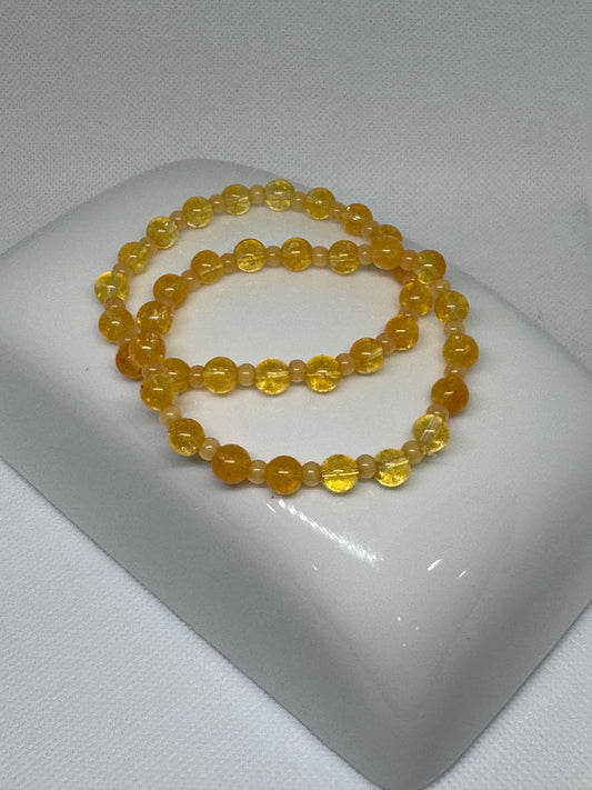Glass beaded bracelets